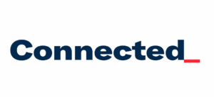Logo for Connected from Adwanted Group. "Connected" is in navy with a red line "cursor" after the text.